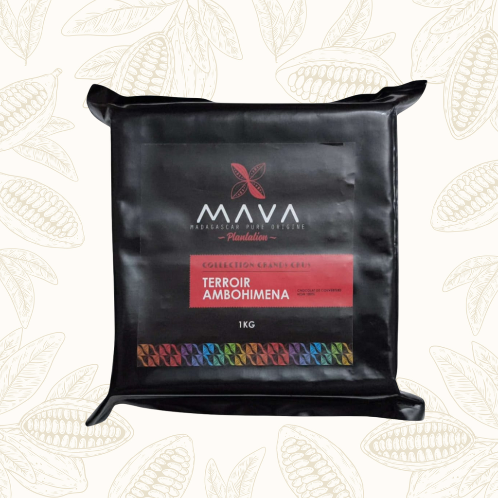 1kg de chocolat de couverture noir 100% TERROIR AMBOHIMENA - Collection "Grands Crus"